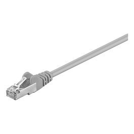 Goobay Patch Cable CAT5e 0.5m Gris SF/UTP (S-FTP) RJ45 Macho 50143 | CCA, PVC, AWG 26/7, Dorado