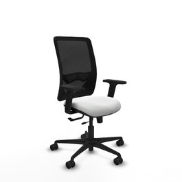 PIQUERAS Y CRESPO Silla de oficina Zulema con mecanismo Sincro/Traslack, Blanco y Negro