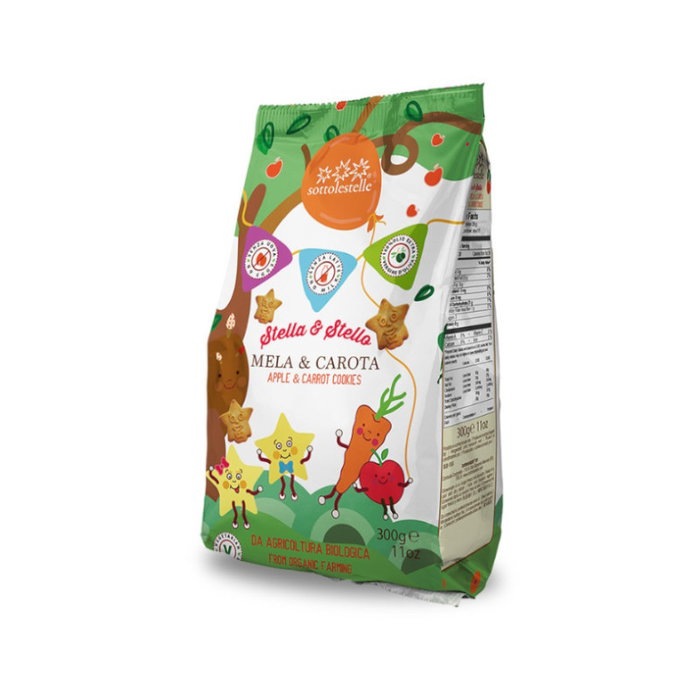 SOTTOLESTELLE Galleta Manzana Zanahoria Stella Stello 300 gr BIO