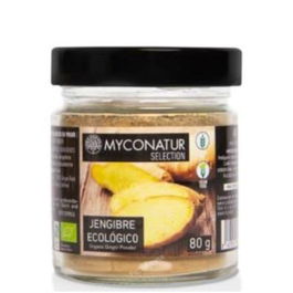 MYCONATUR Jengibre en Polvo Ecológico 80g - Sin Gluten y Apto para Veganos