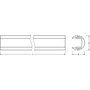 Ledvance Perfil Medio para Tiras LED PM02/R/18X15.5/10/1 1M Gris