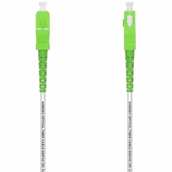 Aisens Latiguillo de Fibra Óptica G657A2 SC/APC-SC/APC Blanco 50m