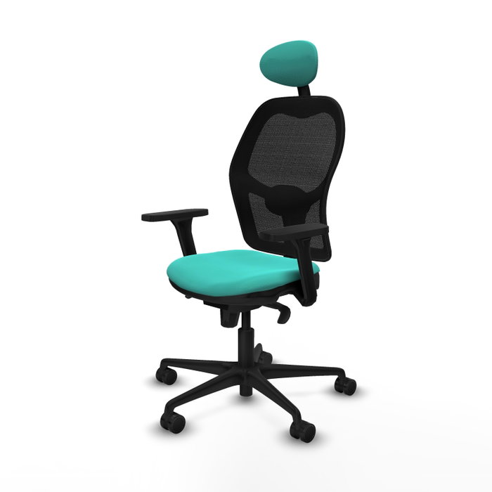 PIQUERAS Y CRESPO Silla de oficina Jorquera con mecanismo Sincro, Turquesa y Negro PIQUERAS Y CRESPO Silla de oficina Jorquera con mecanismo Sincro, Turquesa y Negro