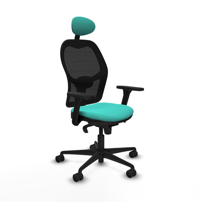 PIQUERAS Y CRESPO Silla de oficina Jorquera con mecanismo Sincro, Turquesa y Negro PIQUERAS Y CRESPO Silla de oficina Jorquera con mecanismo Sincro, Turquesa y Negro