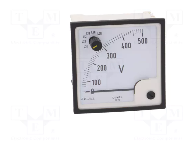 LUMEL Voltímetro de panel True RMS 0÷500V VAC 96x96mm LUMEL Voltímetro de panel True RMS 0÷500V VAC 96x96mm