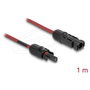 DeLOCK 90973 Cable solar DL4 de 6 mm², 1 m, Rojo/Negro