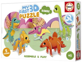 EDUCA BORRAS Baby Puzzle 3D Dinos