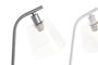 DKD Home Decor Lámpara de Sobremesa de Metal y Cristal con USB E14
