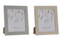 DKD Home Decor Set de 2 Marcos de Fotos Surtidos Gris y Beige 20x25 cm con Cristal