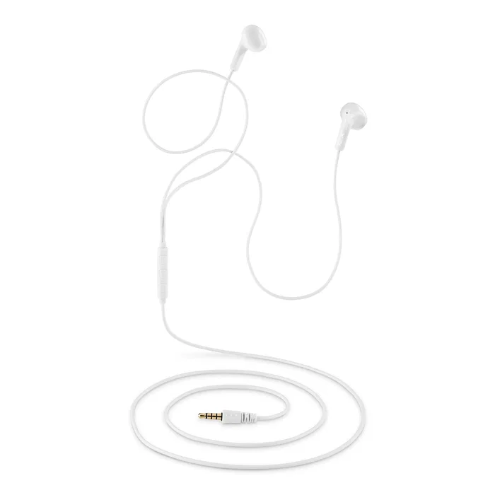 NGS Auriculares Intrauditivos Alámbricos con Micrófono, Botón Multifunción y Asistente de Voz, Conexión Jack 3.5 mm, Blanco - Modelo Cross Flip