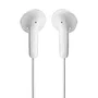 NGS Auriculares Intrauditivos Alámbricos con Micrófono, Botón Multifunción y Asistente de Voz, Conexión Jack 3.5 mm, Blanco - Modelo Cross Flip