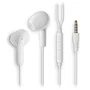 NGS Auriculares Intrauditivos Alámbricos con Micrófono, Botón Multifunción y Asistente de Voz, Conexión Jack 3.5 mm, Blanco - Modelo Cross Flip