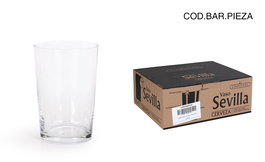 Inde Vaso Sevilla 250 ml "Dkristal" - Vaso de cristal de 7 x 10.8 x 7 cm (12 Unidades)