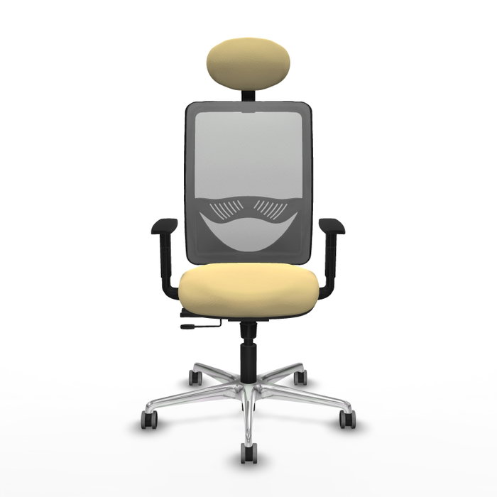 PIQUERAS Y CRESPO Silla de oficina Zulema con mecanismo Sincro/Traslack Crema y Gris PIQUERAS Y CRESPO Silla de oficina Zulema con mecanismo Sincro/Traslack Crema y Gris
