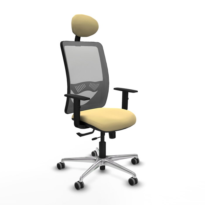 PIQUERAS Y CRESPO Silla de oficina Zulema con mecanismo Sincro/Traslack Crema y Gris PIQUERAS Y CRESPO Silla de oficina Zulema con mecanismo Sincro/Traslack Crema y Gris