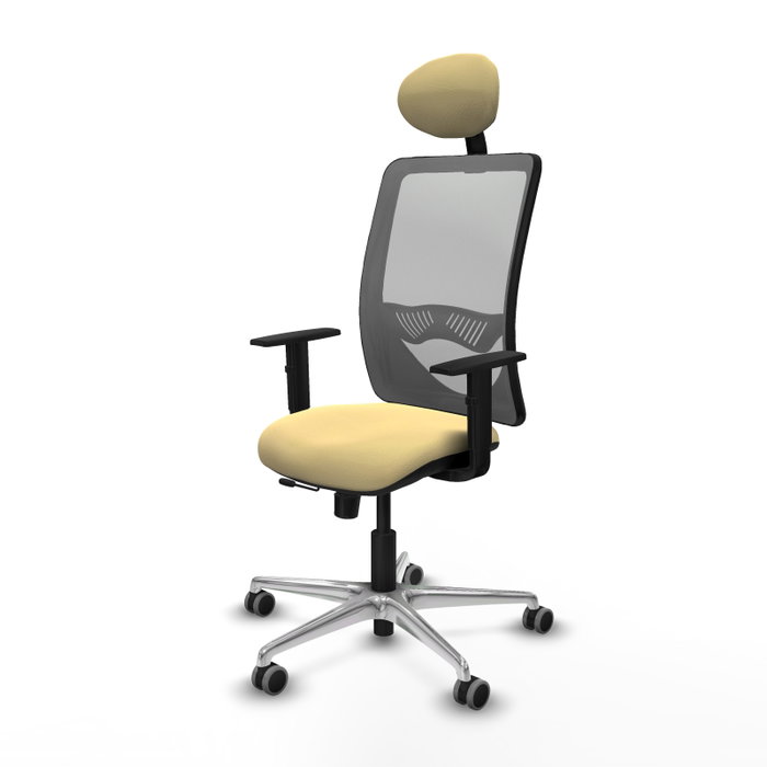 PIQUERAS Y CRESPO Silla de oficina Zulema con mecanismo Sincro/Traslack Crema y Gris PIQUERAS Y CRESPO Silla de oficina Zulema con mecanismo Sincro/Traslack Crema y Gris