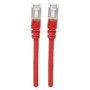 Intellinet Cable de Red Patch Cord Cat6A Cobre S/FTP LSZH 0.5m Rojo - Cable LAN RJ45 Macho, 10 Gbit/s, 500 MHz, Blindeado, Contactos Dorados