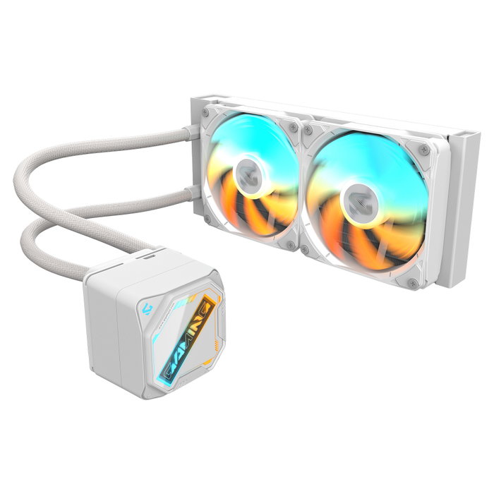 Gigabyte GAMING 240 ICE Refrigeración Líquida Blanca con 2 Ventiladores ARGB de 120 mm
