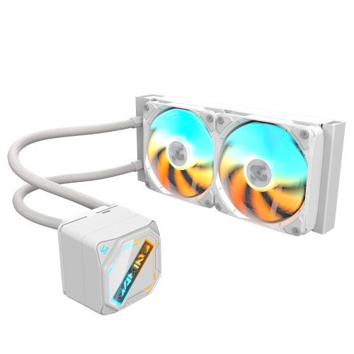 Gigabyte Refrigeración Líquida 240 ICE para CPU - Ventiladores 2x120mm ARGB, Compatible con Intel LGA 1851 y AMD AM5