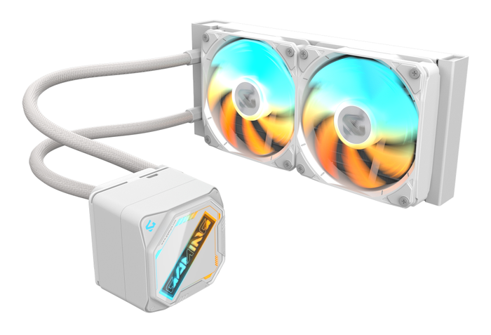 Gigabyte GAMING 240 ICE Refrigeración Líquida Blanca con 2 Ventiladores ARGB de 120 mm