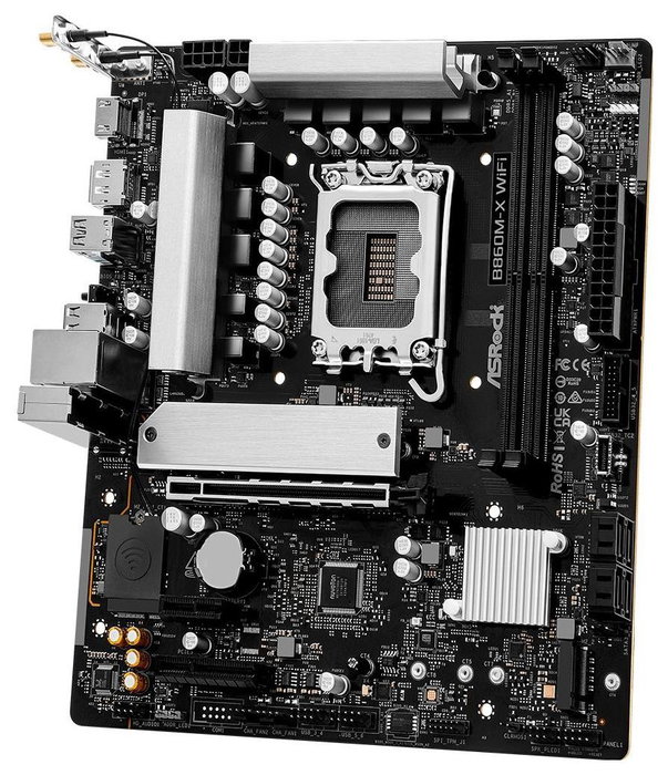 ASRock B860M-X WiFi micro ATX Intel LGA 1851 DDR5 128GB Wi-Fi 6E ASRock B860M-X WiFi micro ATX Intel LGA 1851 DDR5 128GB Wi-Fi 6E