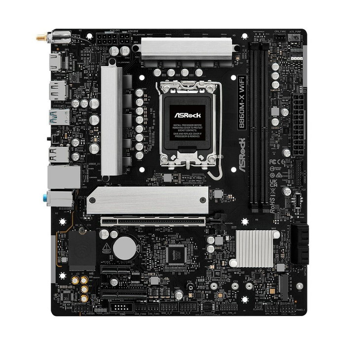 ASRock B860M-X WiFi micro ATX Intel LGA 1851 DDR5 128GB Wi-Fi 6E ASRock B860M-X WiFi micro ATX Intel LGA 1851 DDR5 128GB Wi-Fi 6E