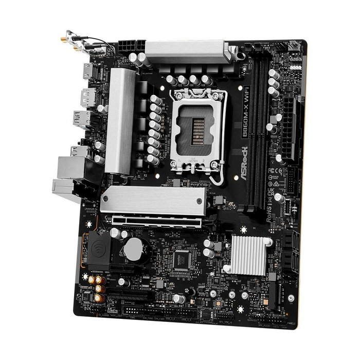 ASRock B860M-X WiFi micro ATX Intel LGA 1851 DDR5 128GB Wi-Fi 6E ASRock B860M-X WiFi micro ATX Intel LGA 1851 DDR5 128GB Wi-Fi 6E