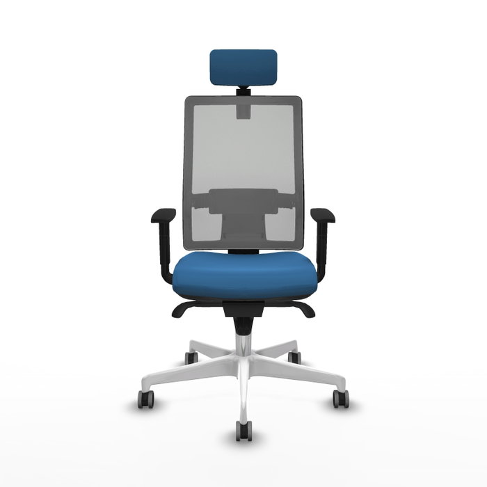 PIQUERAS Y CRESPO Silla de oficina Horna con mecanismo Sincro, Azul claro y Gris PIQUERAS Y CRESPO Silla de oficina Horna con mecanismo Sincro, Azul claro y Gris