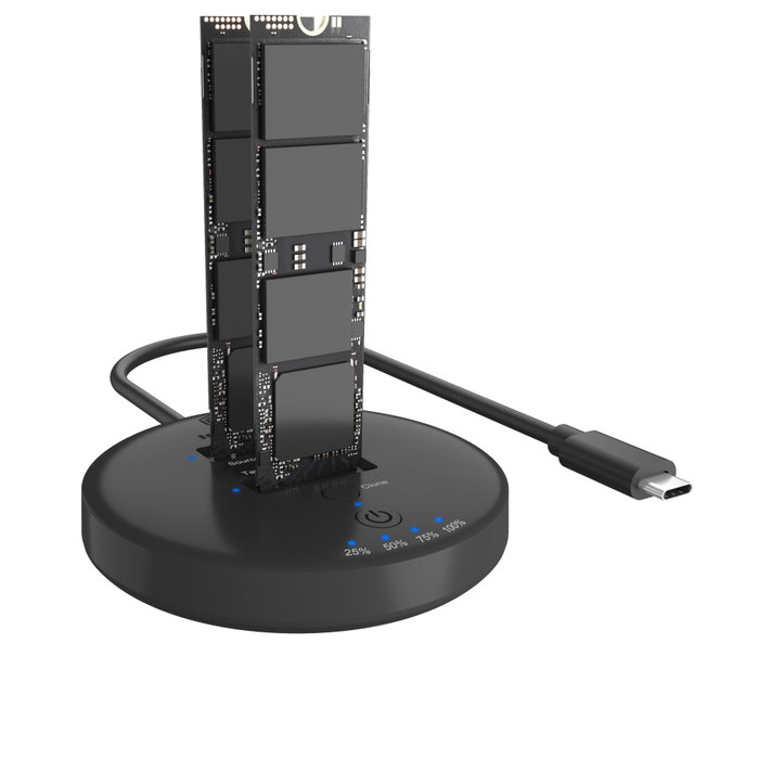 ICY BOX IB-1612MCL-C31 Docking & Klonstation 2x M.2 NVMe SSD
