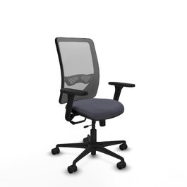 PIQUERAS Y CRESPO Silla de oficina Zulema con mecanismo Sincro/Traslack, Gris