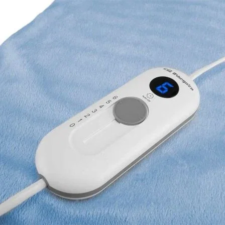 Orbegozo Manta Eléctrica AH-3160 Azul - Calienta Rápida y Segura, 6 Niveles Temperatura, Apagado Automático 90min, Funda Lavable, 76x43cm