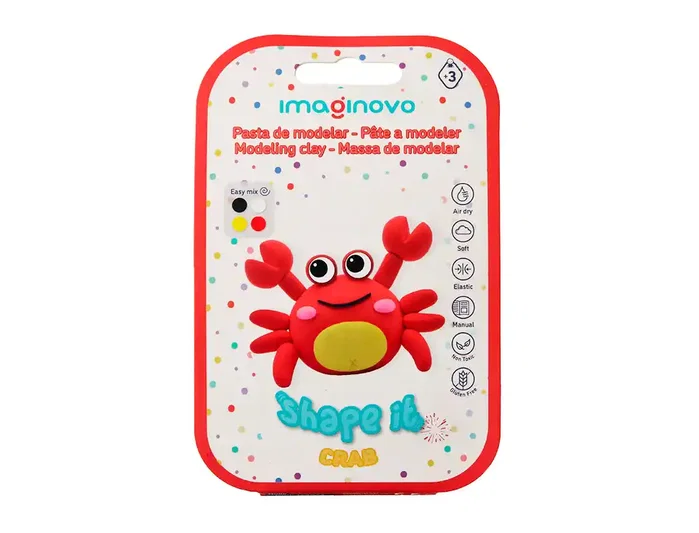 Imaginovo Set de Pasta para Modelar Colores Surtidos con Instrucciones Cangrejo