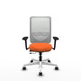 PIQUERAS Y CRESPO Silla de oficina Zulema Naranja y Blanco