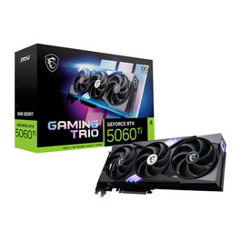MSI GeForce RTX 5060 Ti Gaming Trio OC - Tarjeta Gráfica 8GB GDDR7 128-bit, PCIe 5.0, 3x DisplayPort 2.1b, HDMI 2.1b, Overclock, 3 Ventiladores, Full-Height