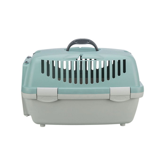Trixie Capri 1 Transportín para Gatos y Perros Pequeños, Talla XS, 32 x 31 x 48 cm, Gris Claro / Salvia