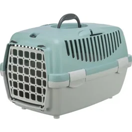 Trixie Capri 1 Transportín para Gatos y Perros Pequeños, Talla XS, 32 x 31 x 48 cm, Gris Claro / Salvia