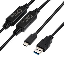 MicroConnect Cable USB-A a USB-C 3.2 Gen 1 - 10 metros, 5 Gbit/s