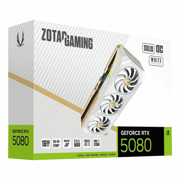 Zotac GAMING GeForce RTX 5080 SOLID OC 16 GB GDDR7 Blanco Zotac GAMING GeForce RTX 5080 SOLID OC 16 GB GDDR7 Blanco