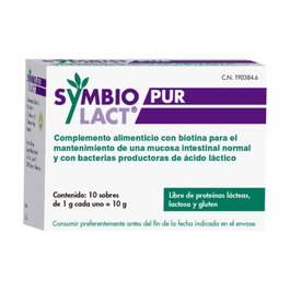 Symbiopharm SymbioLact Pur 10 sobres Complemento alimenticio para mucosa intestinal con biotina