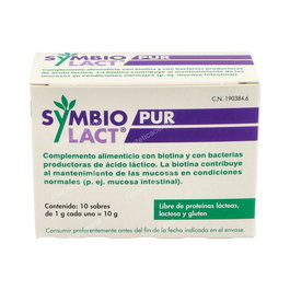 Symbiopharm Symbiolact Pur Probiótico para Mantenimiento Intestinal con Lactobacillus Acidophilus y Bifidobacterium Animalis Subsp. lactis 10 Sobres
