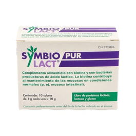 Symbiopharm Symbiolact Pur Probiótico para Mantenimiento Intestinal con Lactobacillus Acidophilus y Bifidobacterium Animalis Subsp. lactis 10 Sobres