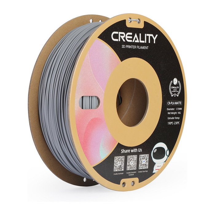 Creality Filamento PLA 1,75 mm Matte Grey 1 kg Creality Filamento PLA 1,75 mm Matte Grey 1 kg