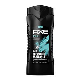 Axe Apollo Gel de Baño Refrescante para Hombre con Fragancia Duradera, 400 ml