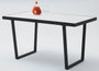 DKD Home Decor Mesa de Comedor de Metal y Cerámica Negro