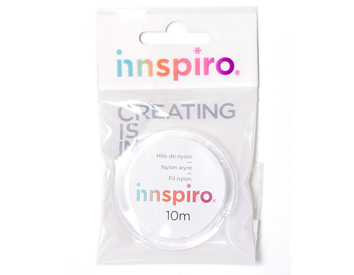 Innspiro Hilo nailon transparente 0,50mm 10m Innspiro Hilo nailon transparente 0,50mm 10m