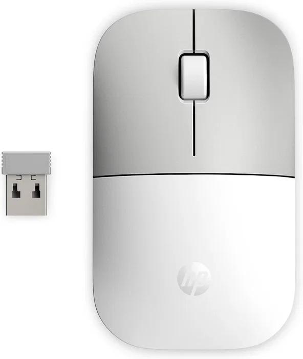 HP Ratón Inalámbrico Z3700 Ceramic Blanco, RF 2.4 GHz, Óptico 1200 DPI, Ambidextro, 16 Meses Batería, Compatible con Windows, Mac, Chrome OS
