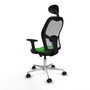 PIQUERAS Y CRESPO Silla de oficina Jorquera Verde y Gris con Mecanismo Sincro/Traslack