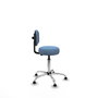 PIQUERAS Y CRESPO Silla Llanos giratoria azul cielo con base cromada