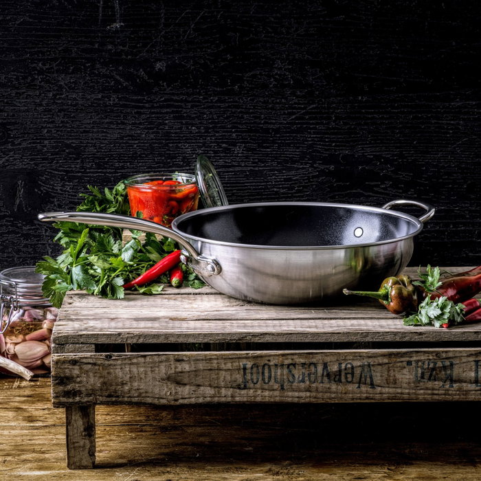 GreenPan Premiere Wok 30 cm Stainless Steel