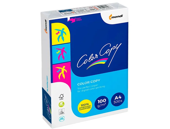 Color copy Papel Multifuncion Din a4 100 Gramos Paquete 500 Hojas Blanco Certificado Ecolabel